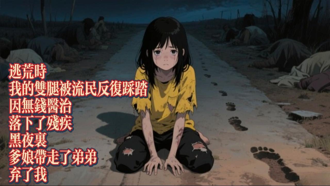 逃荒時，我的雙腿被流民反覆踩踏，因無錢醫治，落下了殘疾，黑夜裏爹孃帶走了弟弟，棄了我｜恐怖動漫｜懸疑動漫｜虐心動漫