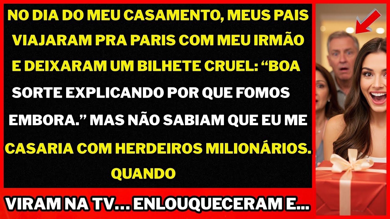 Meus pais fugiram pra Paris no dia do meu casamento… sem imaginar que eu casaria com um milionário.