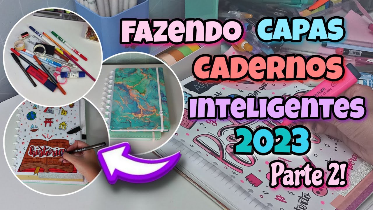 FAZENDO AS CAPAS DOS MEUS CADERNOS INTELIGENTES DE 2023 DE HISTÓRIA E PORTUGUÊS | Parte 2!