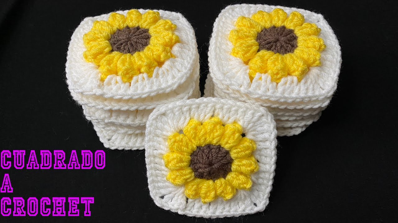 PASO A PASO PARA TEJER CUADRADO A CROCHET  O GRANNY SQUARE