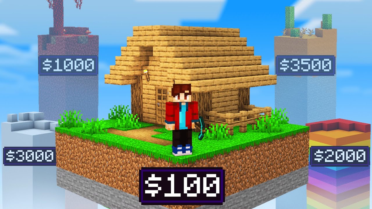 Minecraft, But Money Upgrades My Island