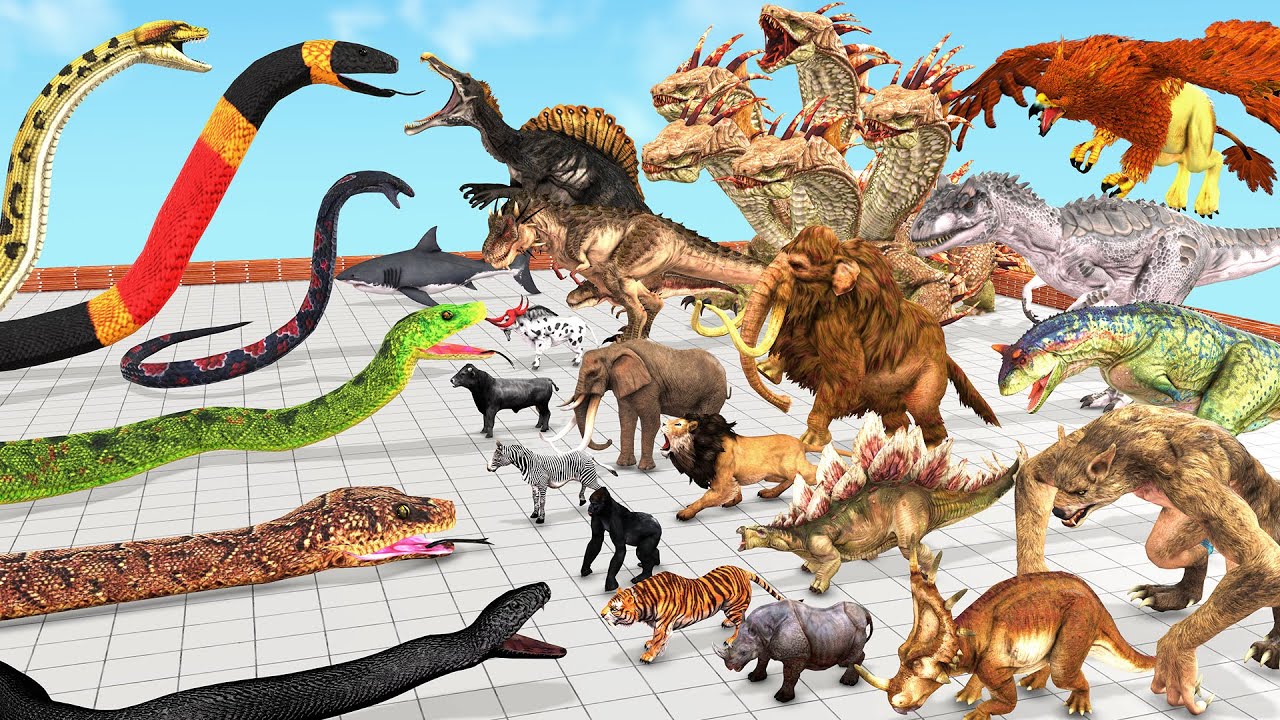 THE TOUGHEST OF ALL - Fantasy Revolt Giant Hydra vs Reptiles vs Dinosaurs Animal Revolt Battle Simul