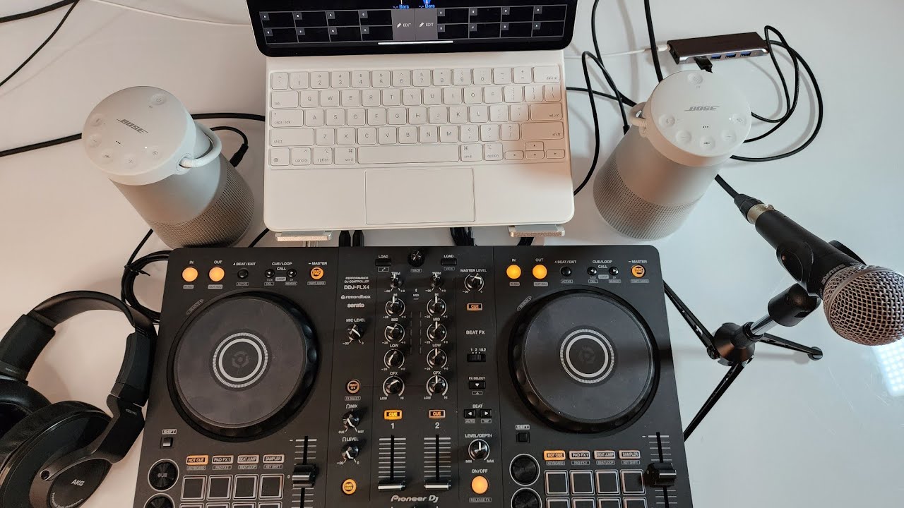 идеальная портативная диджейская установка: DDJ FLX4, iPad Pro, Rekordbox и динамики Bose