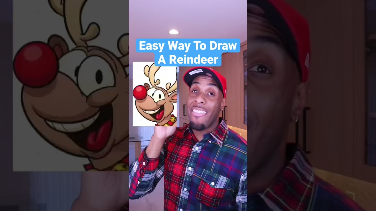 How To Draw A Reindeer | 😍 Easy!  #christmas #drawing #stepbystep
