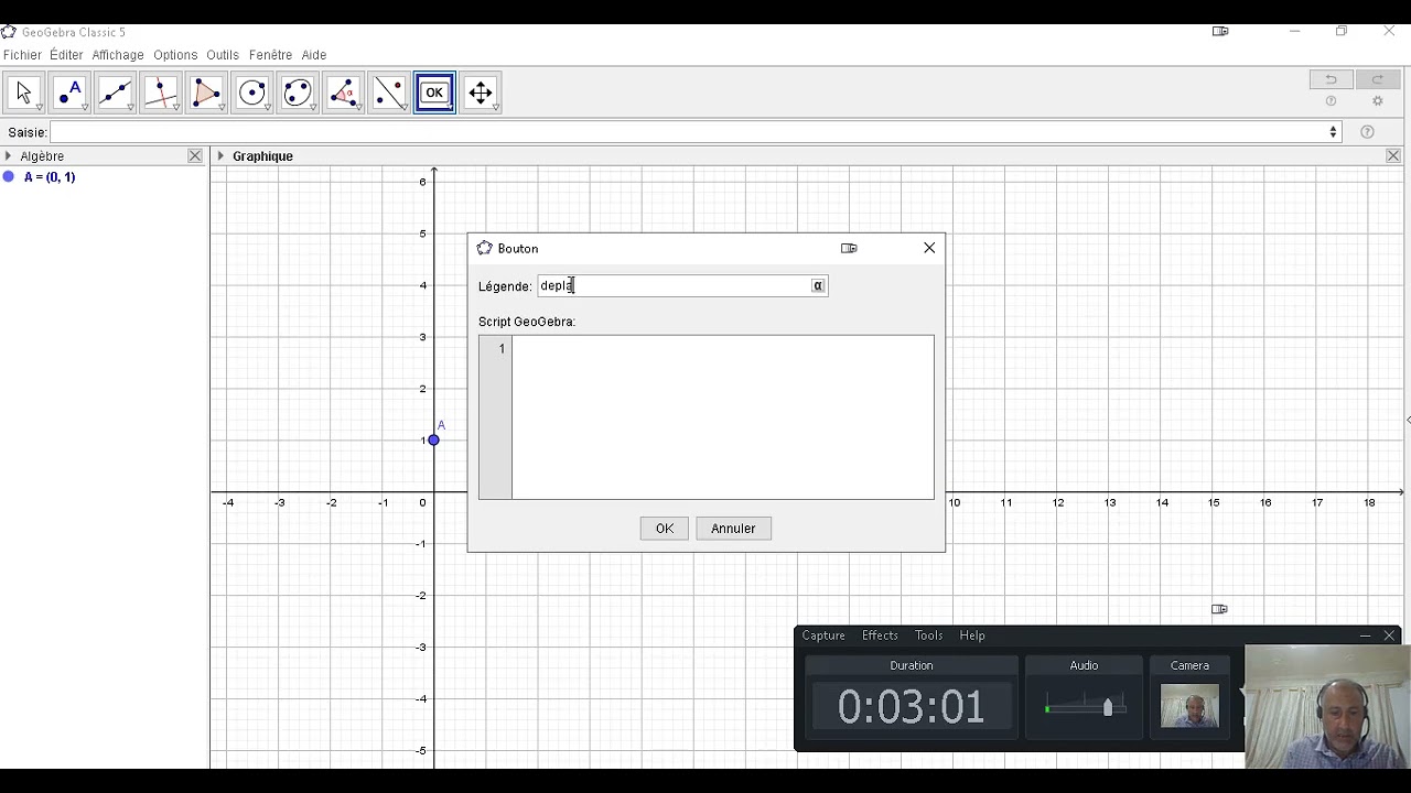 geogebra script pour contrôler coordonnées d un point