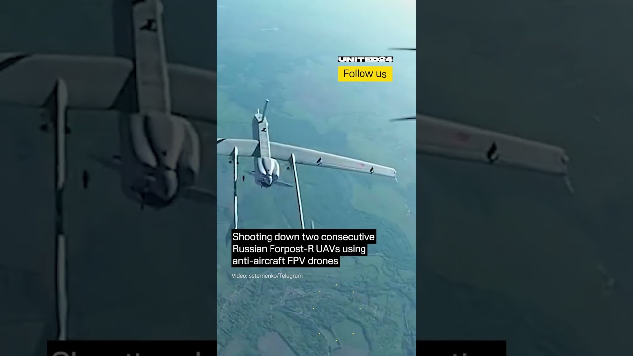 Ukrainian Soldiers Shot Down Two Russian Forpost-R UAVs #warinukraine #drone