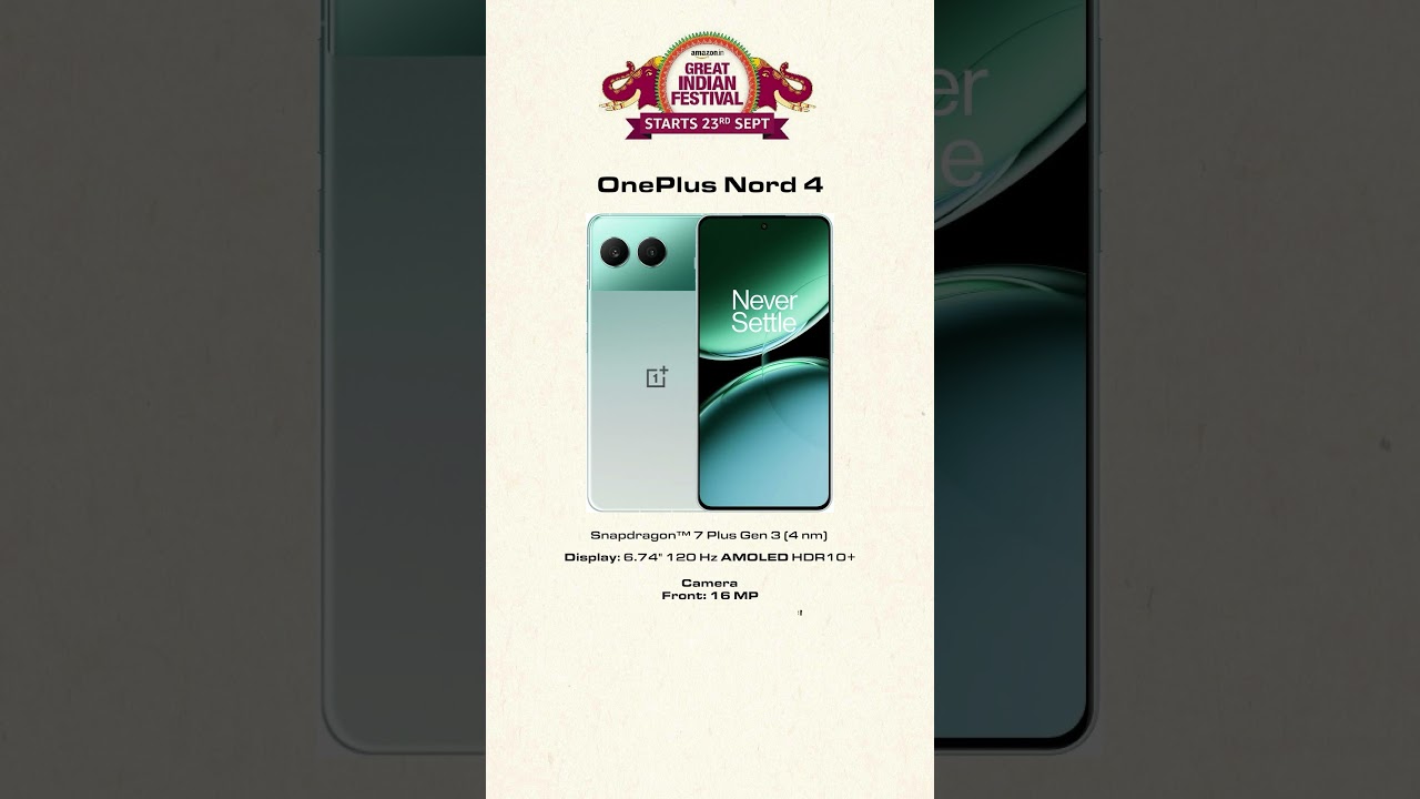 OnePlus Nord 4 price revealed in Amazon Great Indian Festival Sale 2025 #shorts #ytshorts