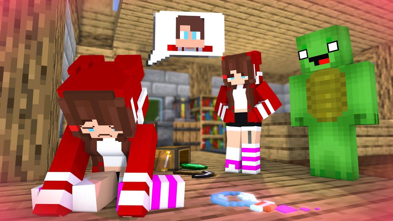 MAIZEN: JJ BECOME GIRL JJ SISTER - Minecraft Animation