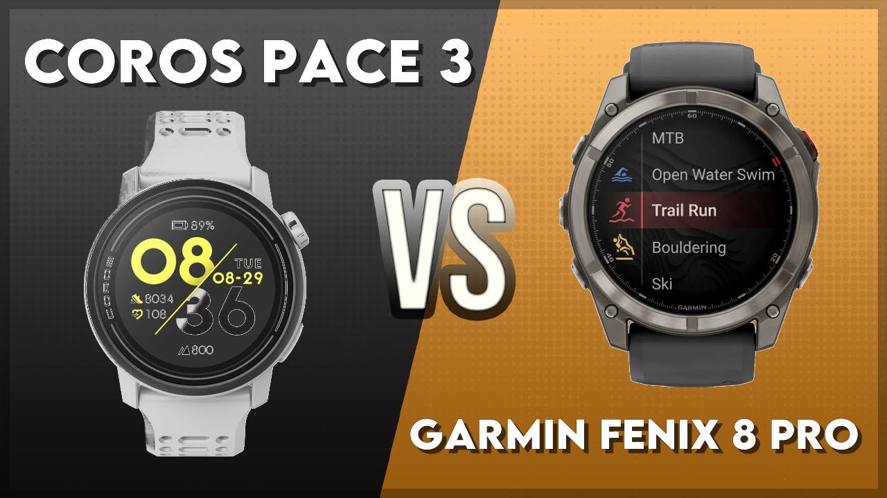 Coros Pace 3 vs Garmin Fenix 8 Pro Comparison