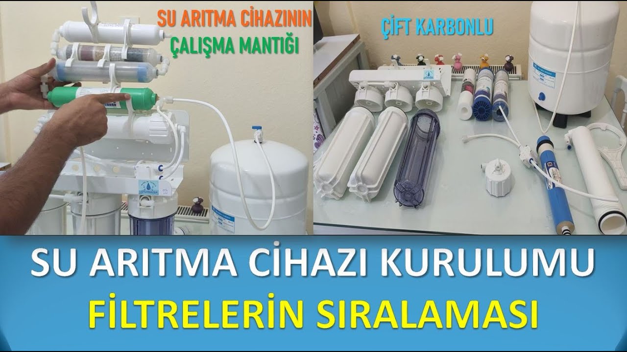 Su Arıtma Cihazının Kurulumu, Arıtma Cihazının Çalışma Mantığı, Çift Karbonlu Filtre Takılması, Su A