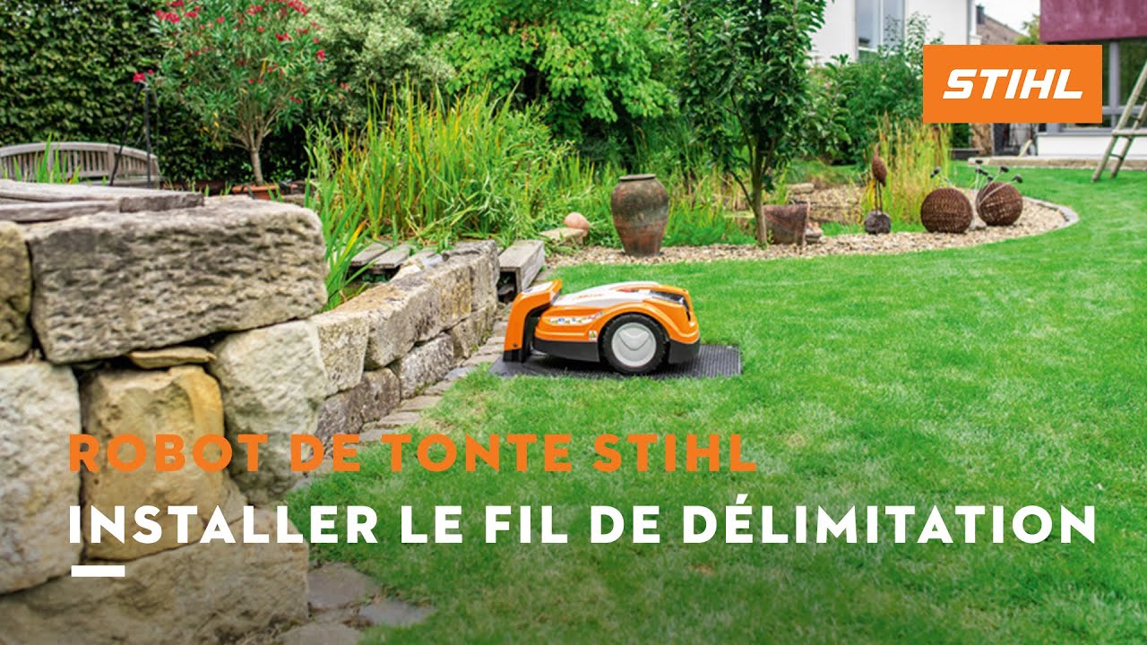 Robot tondeuse iMOW® STIHL : Installer le fil de délimitation (4/8)
