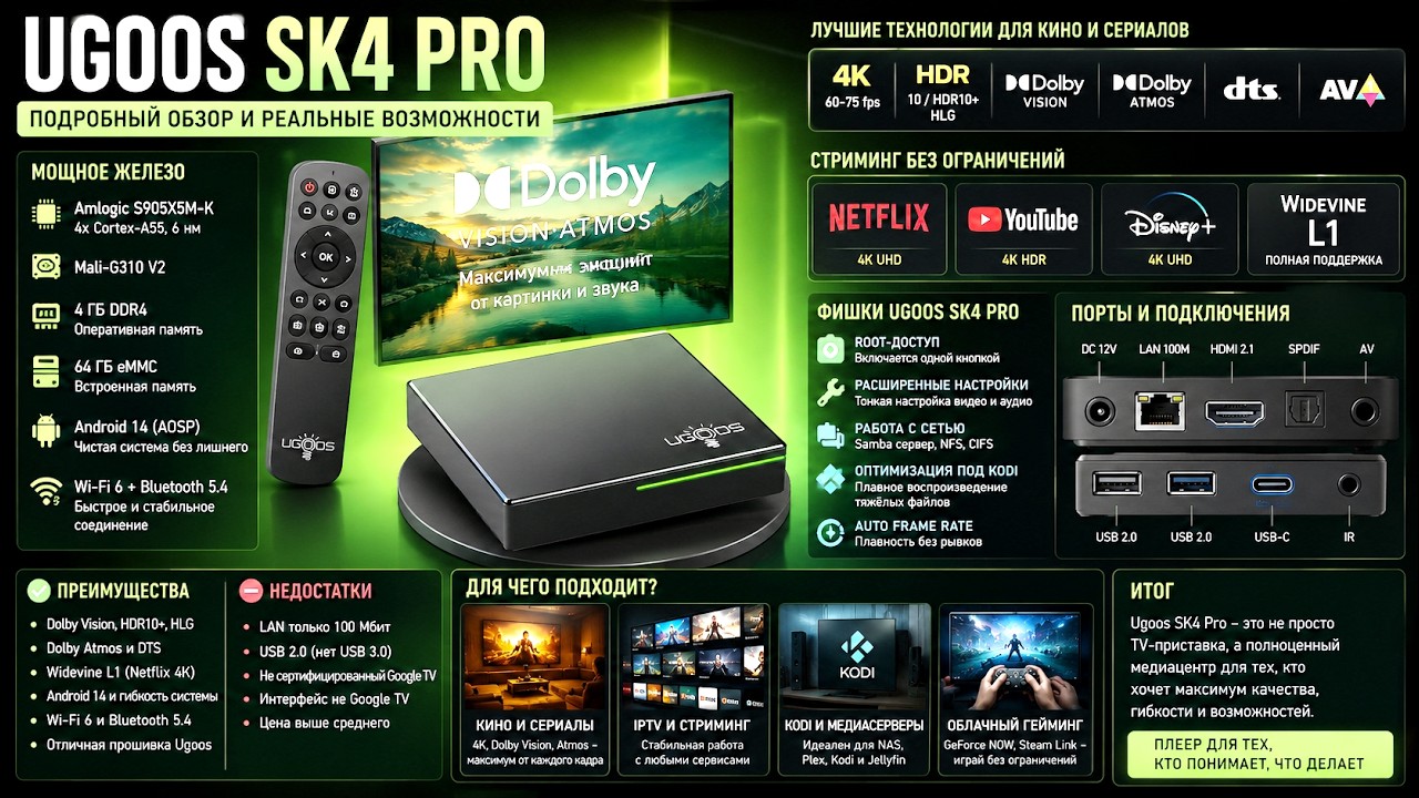 Ugoos SK4 Pro &mdash; подробный обзор и реальные возможности