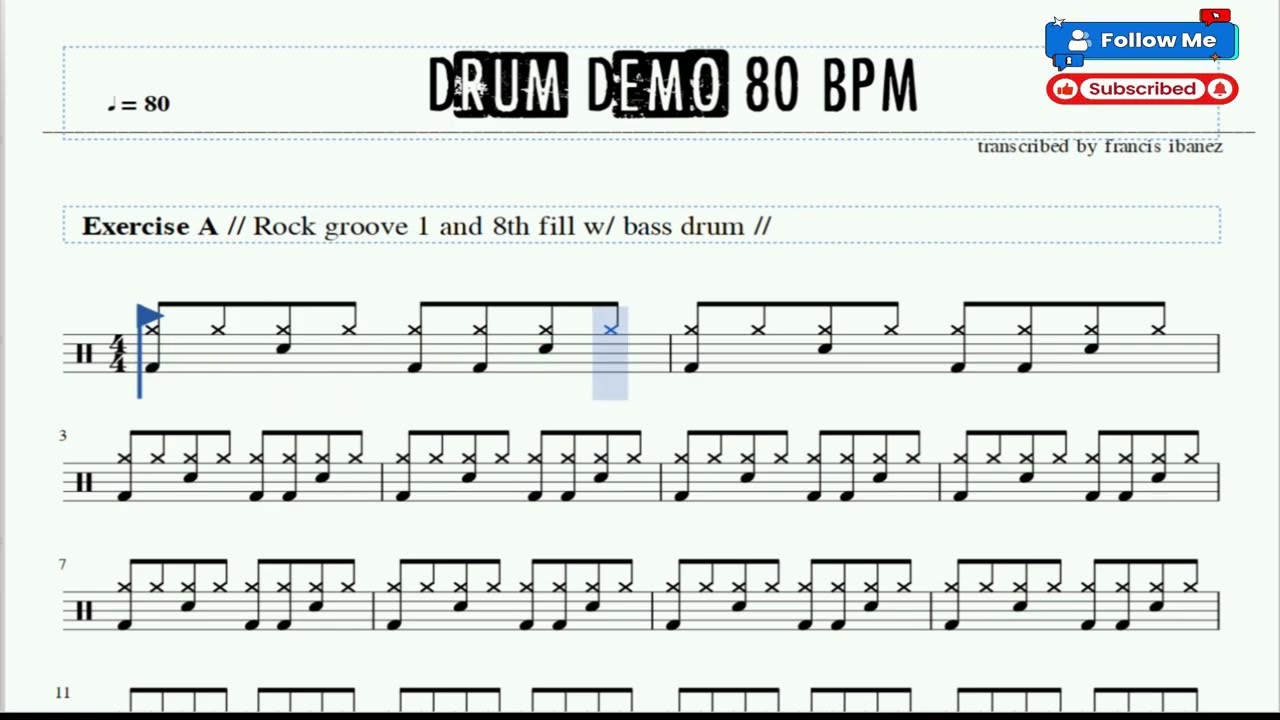 drum demo 80 bpm