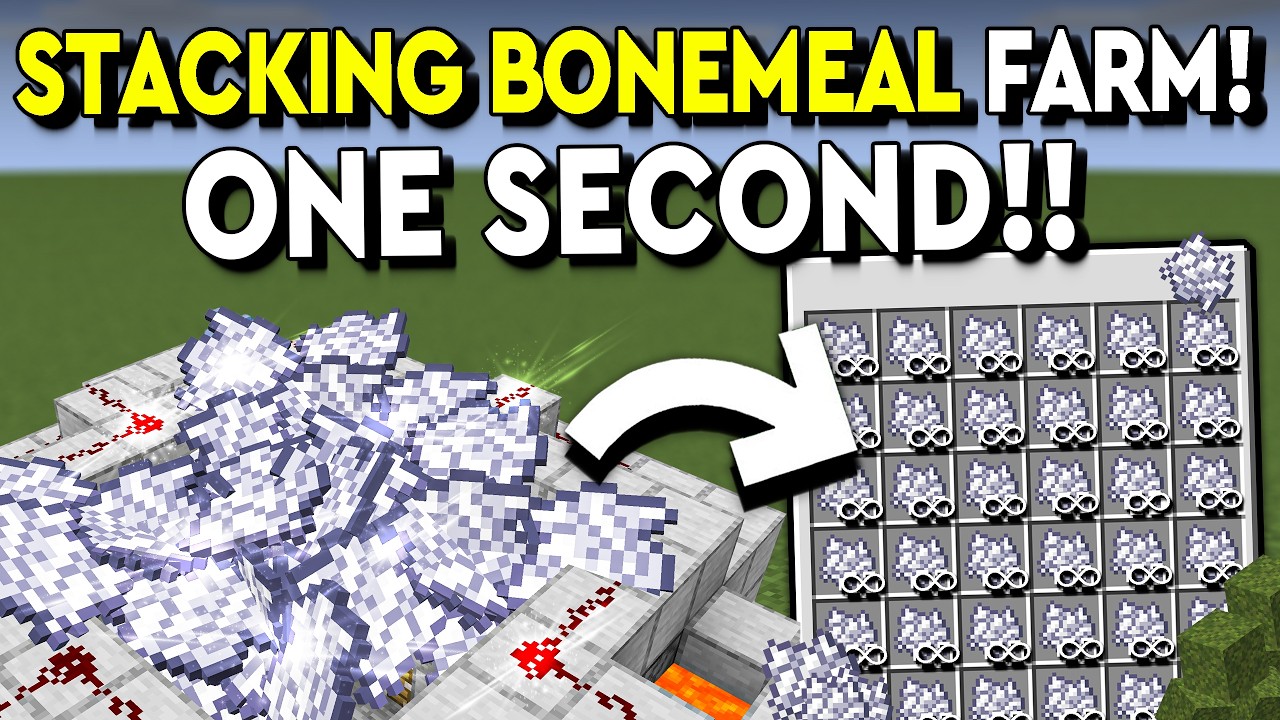 BEST STACKING BONEMEAL FARM 1.21! Minecraft Tutorial In 60s!