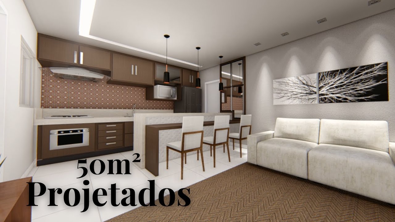 Projeto de casa pequena 10x10, 50m² video