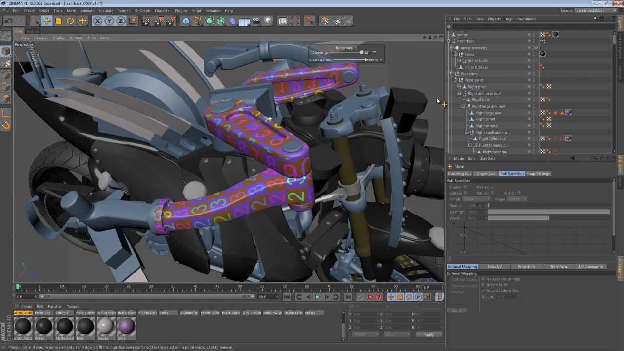 The Razorback Part 42 - UV Mapping the Upper Small Arm