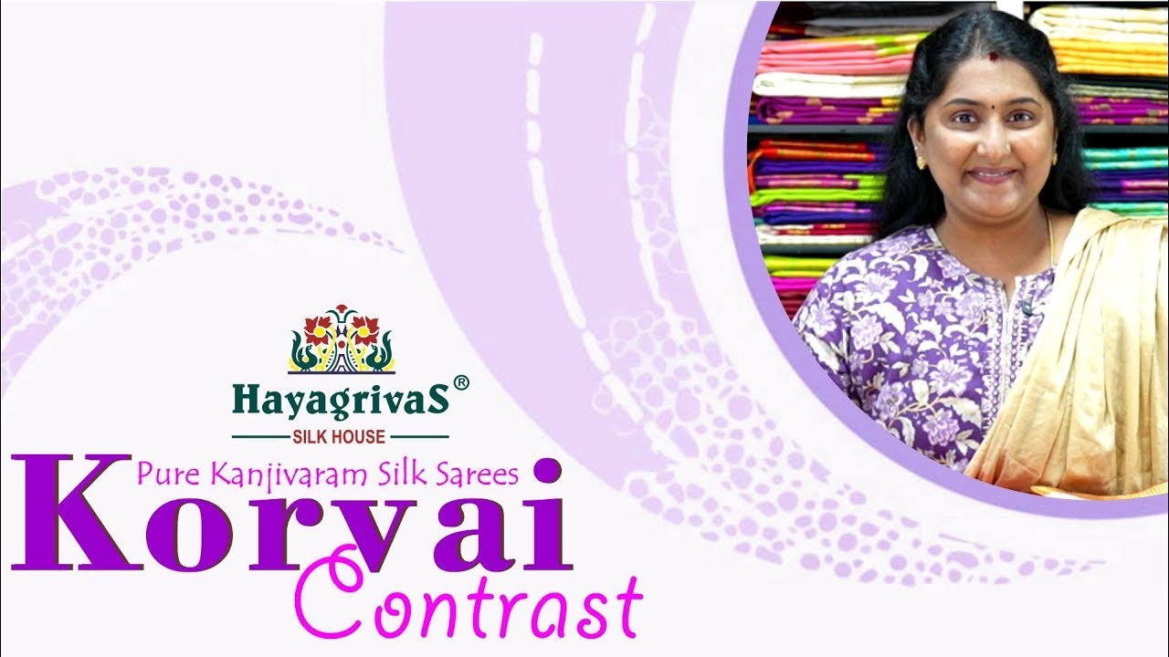Pure Handloom Korvai Contrast Silk Saree with Rich Traditional Borders #hayagrivassilkhouse #korvai