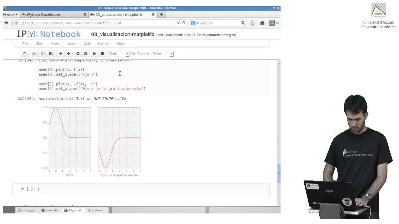 Visualización con matplotlib - Parte 3.2 - Curso Python para científicos e ingenieros