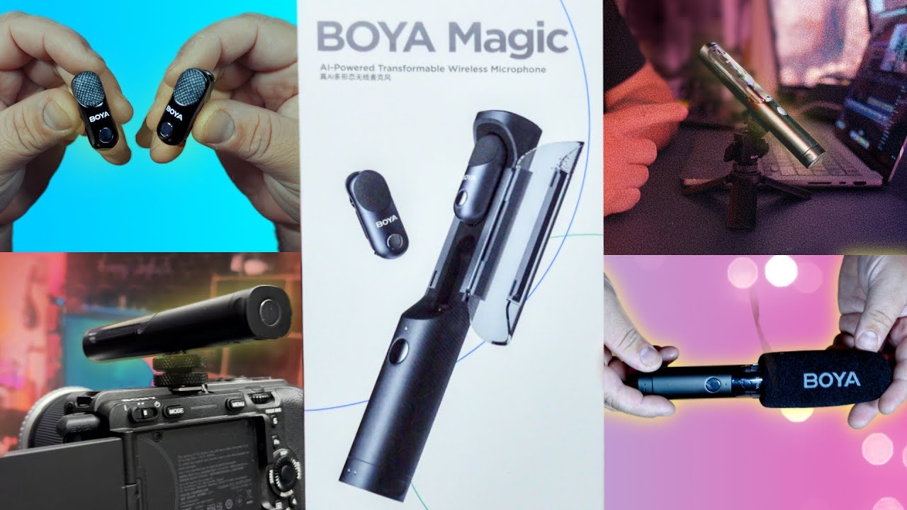 Boya MAGIC - All in One Wireless Handheld, Podcast, Shotgun & Dual Lav system w/ AI Noise Reduction