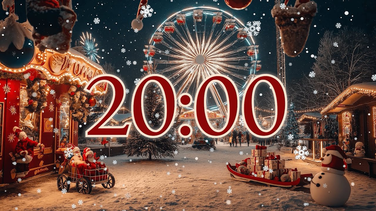 20-Minute Christmas Countdown | Festive Holiday Timer with Cheerful Music