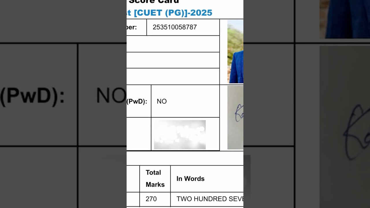 CUET (pg) 2025 Result || Topper Announced || Marksheet || CUET (PG)