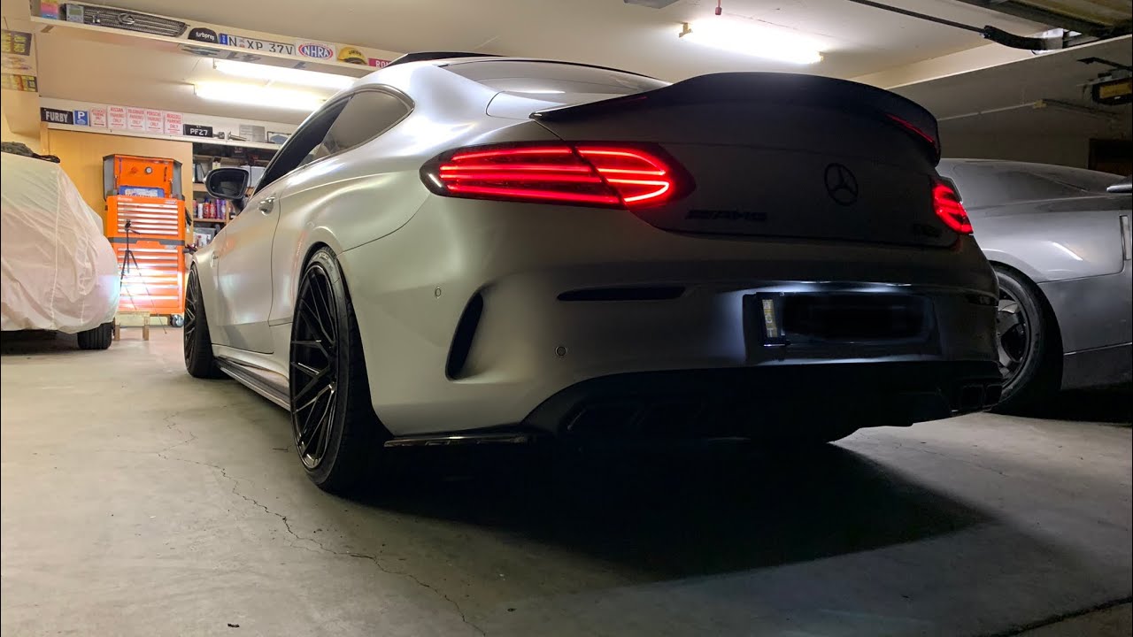 C63s AMG Coupè V8 Downpipes & Maxton Splitter Kit Install