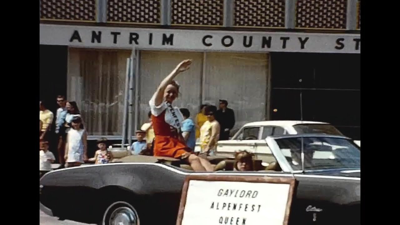Parade Mancelona Michigan 1970 - Great Look At Local Bands & Floats & From Mancelona Bass Festival