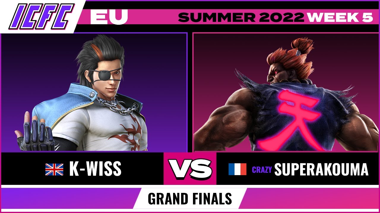 Гранд-финал K-Wiss (Hwoarang) против Super Akouma (Akuma) — ICFC EU Tekken 7, лето 2022, неделя 5