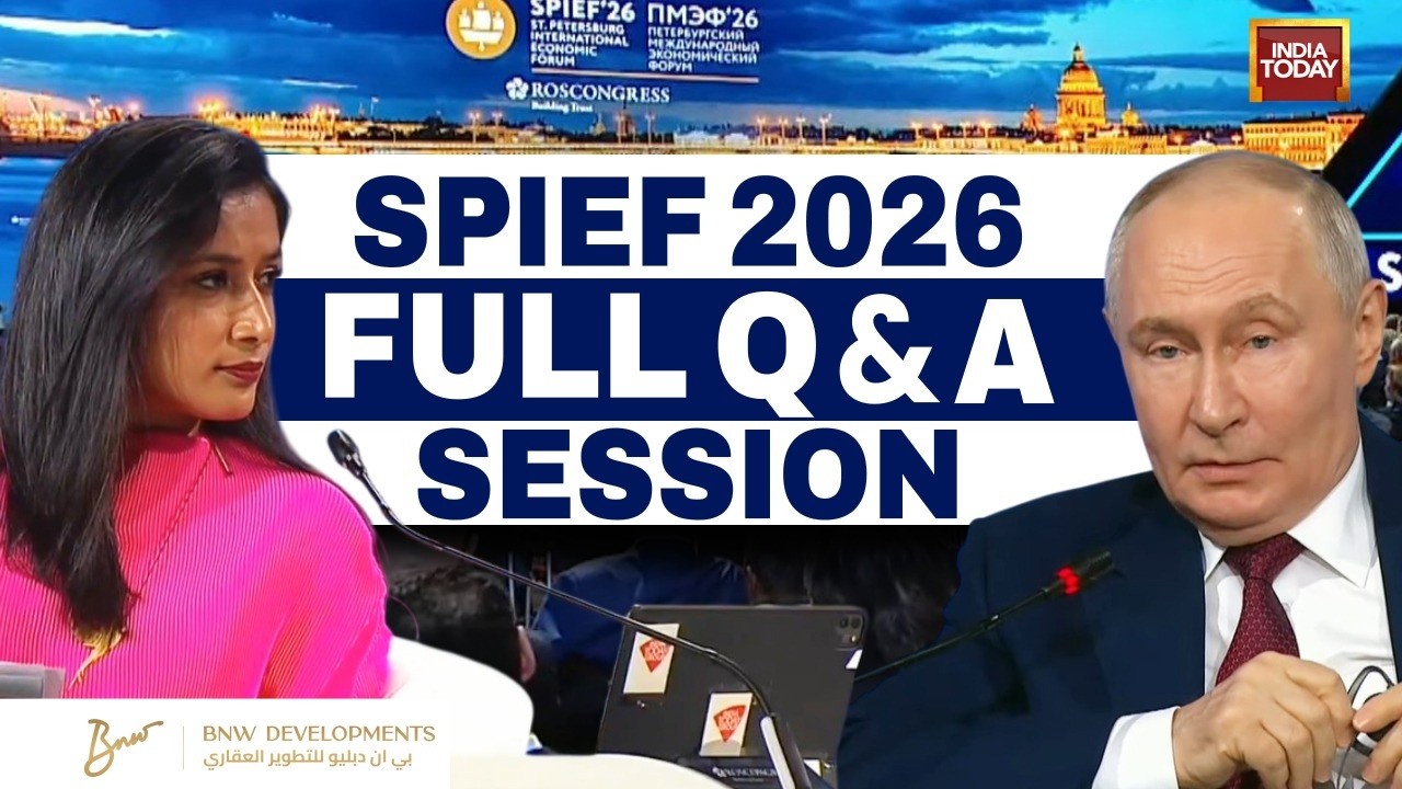 Владимир Путин проводит сессию вопросов и ответов на ПМЭФ-2026 | Премьер-министр Моди | Трамп | У...