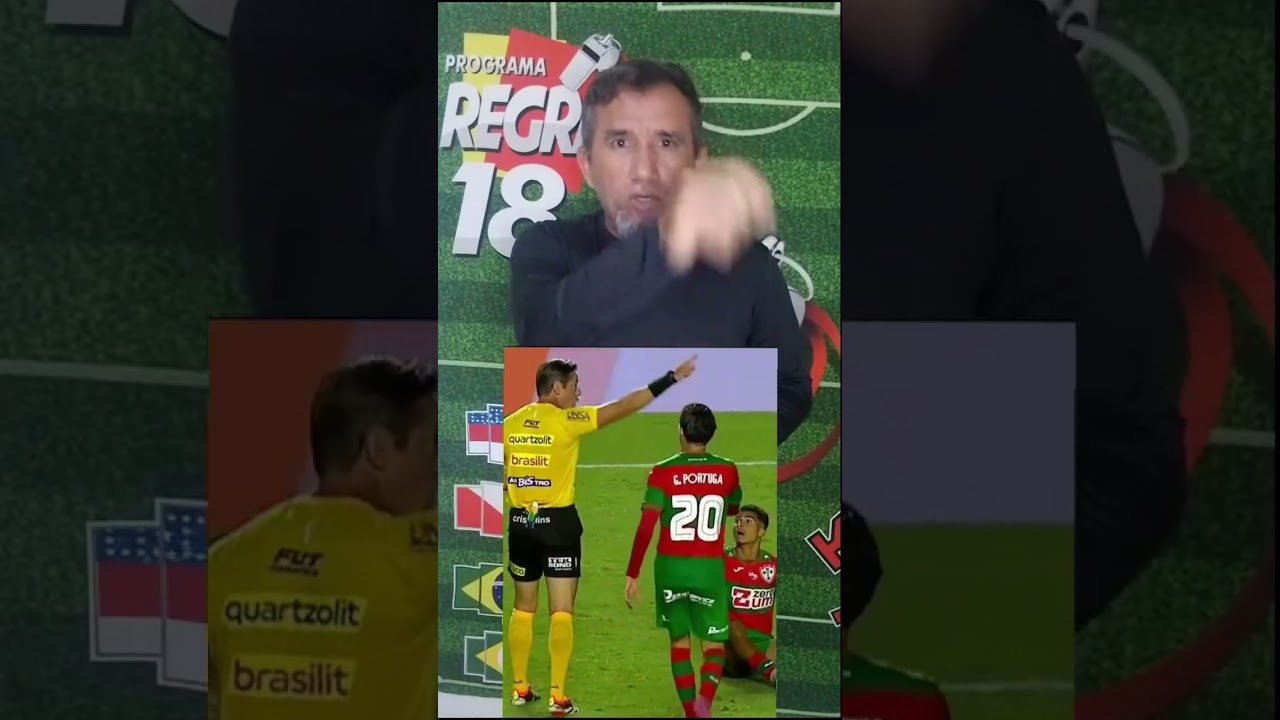 REGRA 18. SÃO PAULO X PORTUGUESA. Lucas Moura do São Paulo era pra ser expulso.