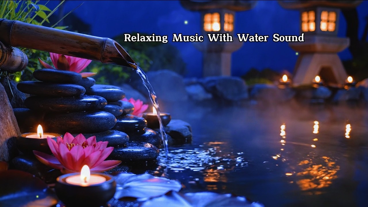 Healing Water Stream & Soft Ambient Music 🌌 Peaceful Sleep Soundscape