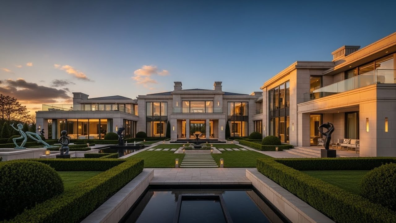 Luxury Mansion Ambience 4K | Relaxing Dream House Tour