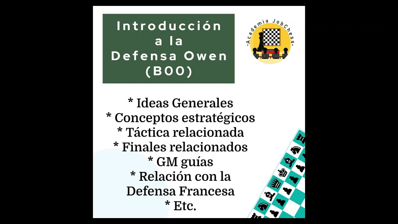 Introducción a la Defensa Owen - Academia JobChess