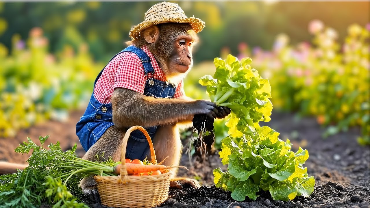 Bliss the Monkey Rebuilds an Abandoned Garden 🐒🌱 First Step Toward His Eco-Farm Dream!