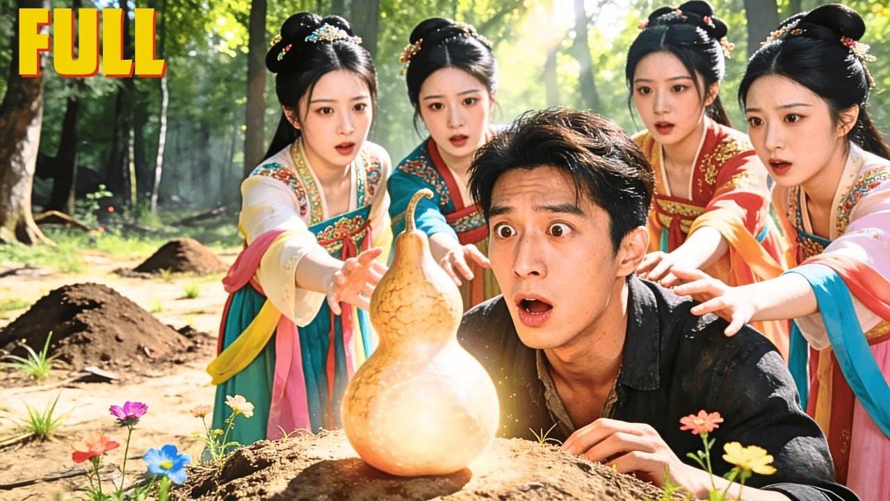 一个死去的男人突然从坟墓中复活，他捡到了一个神秘的葫芦！五个女人恳求他不要离开！