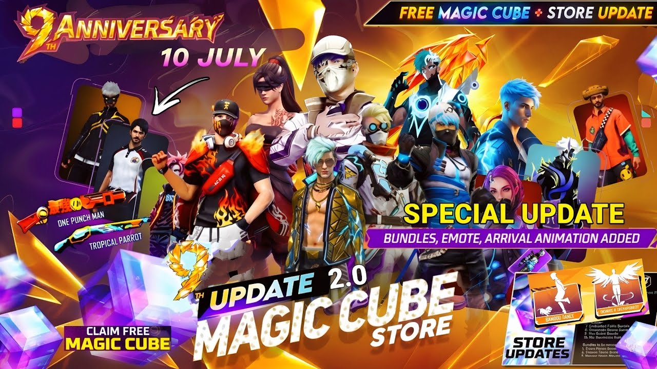 9th Anniversary Spicial Next Magic Cube Store Update🤯💥 Free Magic Cube 10 July | Free Fire New Event