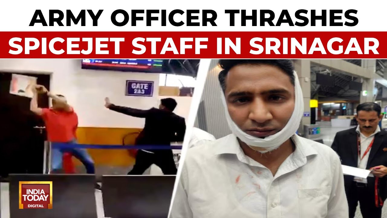 Srinagar Airport Brawl: Army Officer Thrashes 4 SpiceJet Staffers Over Extra Baggage Fee