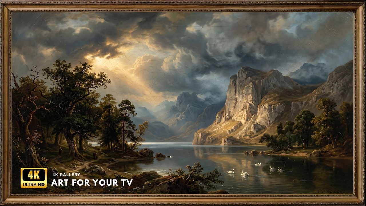 Peaceful Meadow Landscape Painting 4K | Frame TV Art Screensaver