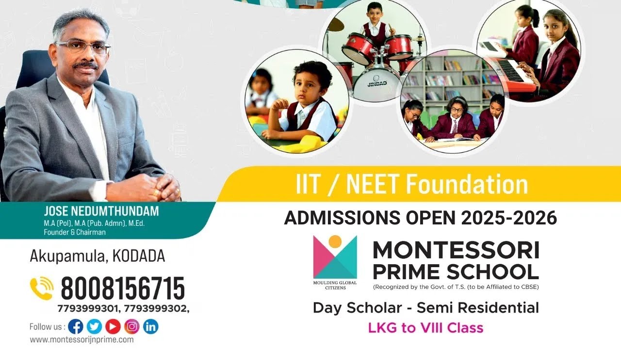 Admissions Open 2025-2026 | Montessori Prime School Kodada Branch