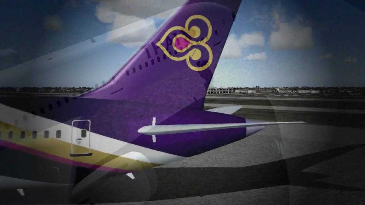 FS2004 Thai Airways Boeing 787 Dreamliner Flight VTBS - EGLL