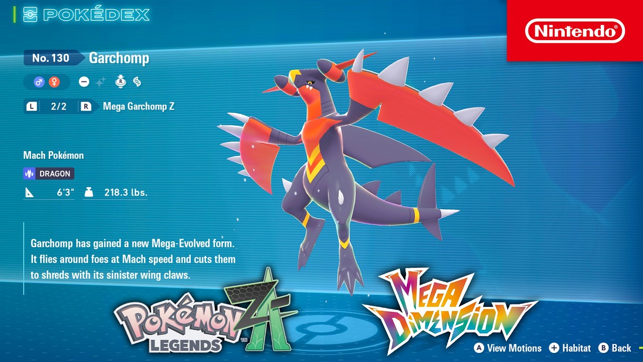NEW MEGA GARCHOMP Z MYSTERY GIFT in Pok&eacute;mon Legends Z-A
