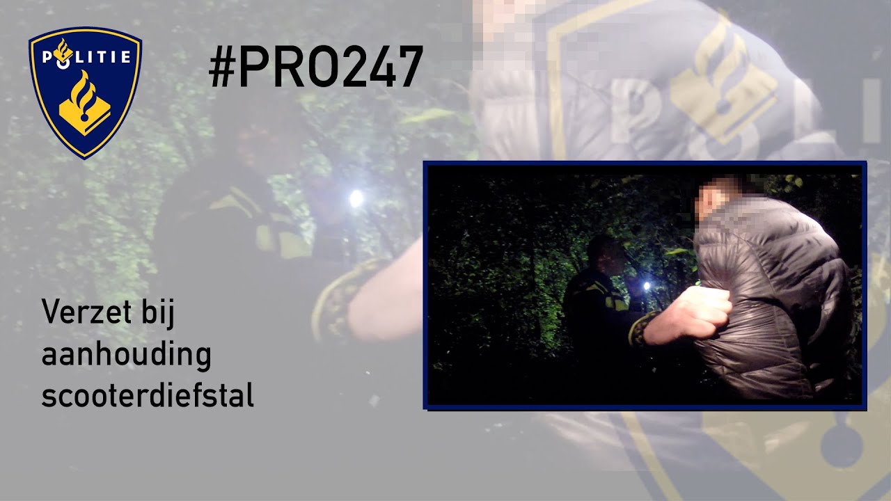 #PRO247 Verzet bij aanhouding scooterdiefstal