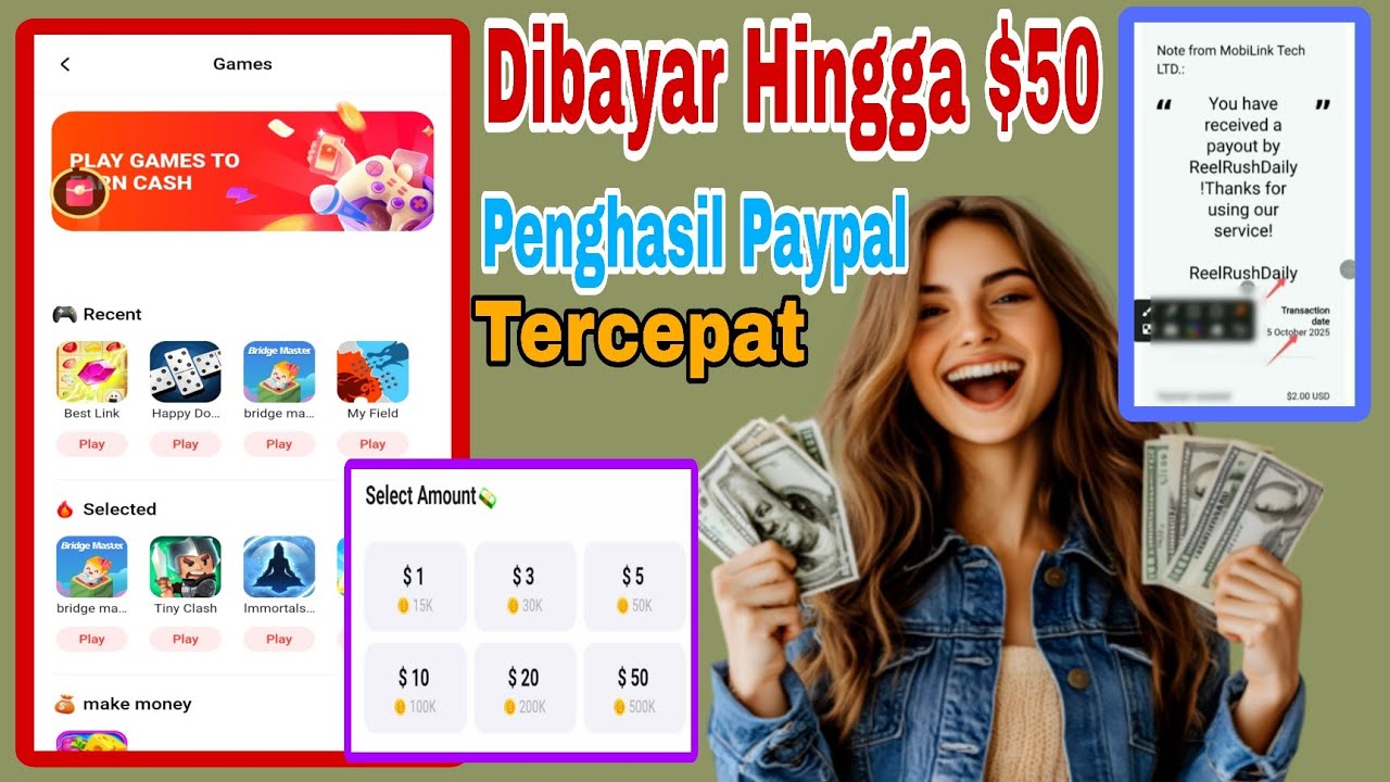 Dibayar Hingga $50 || Penghasil Saldo Paypal Tercepat  2025