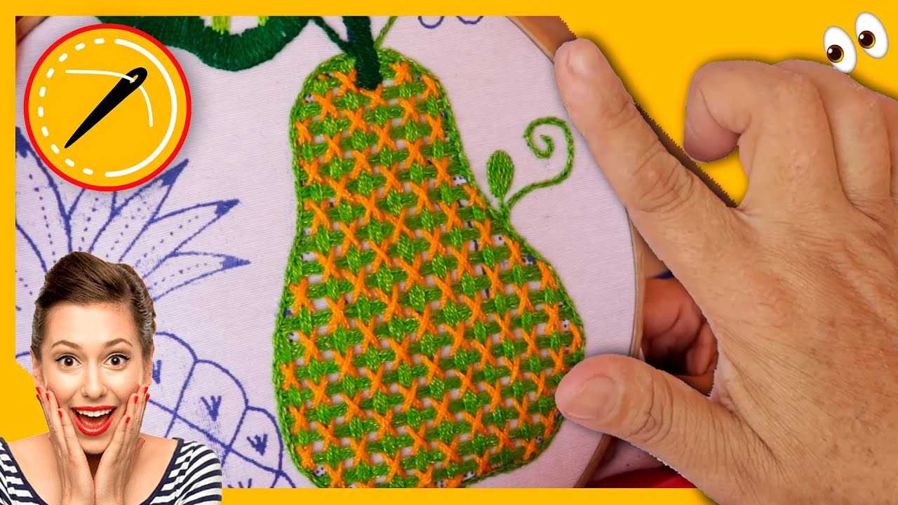 Bordados Fantasia PERA 🍐| Bordados Faciles 115  🙋‍♀️