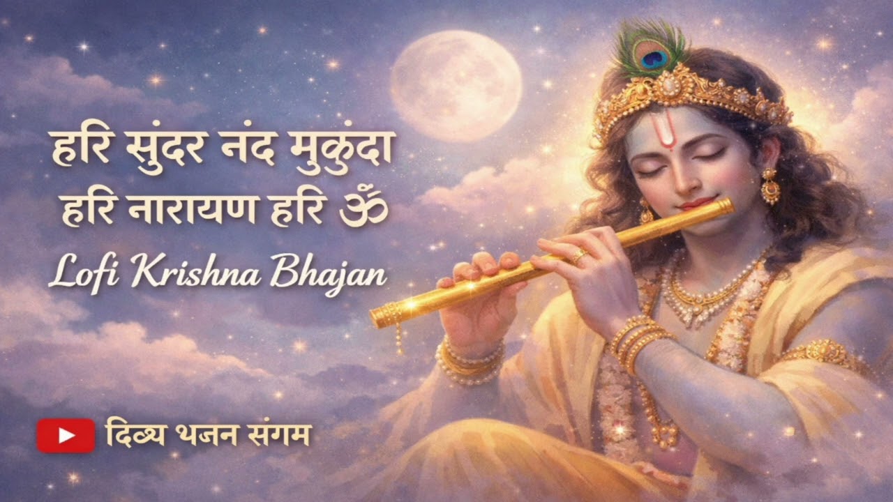 Lofi Krishna Bhajan 🌸 Hari Sundar Nand Mukunda | Relaxing Devotional Music | दिव्य भजन संगम 