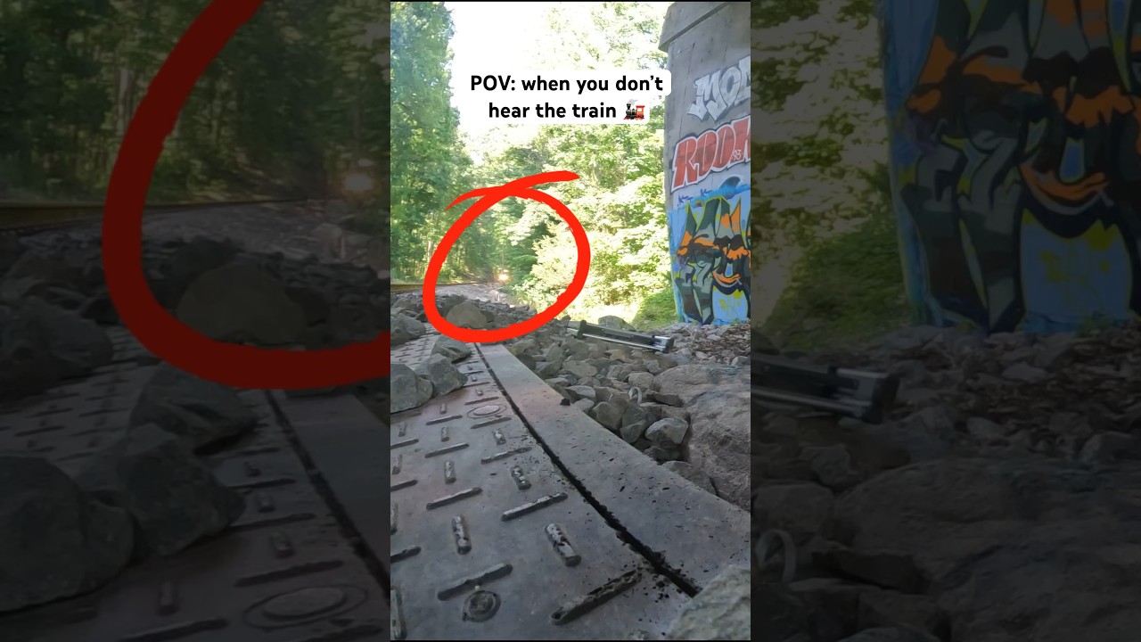 POV: when you don&rsquo;t hear the train 🚂 #graffiti #train