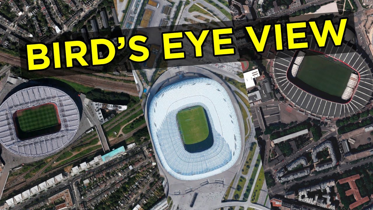 16 Football Stadiums From A Bird's Eye View | How Many Can You Guess?