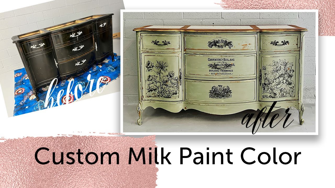 Using Milk Paint and Creating a Custom Color | Furniture Flip | Sweet Pickins Milk Paint