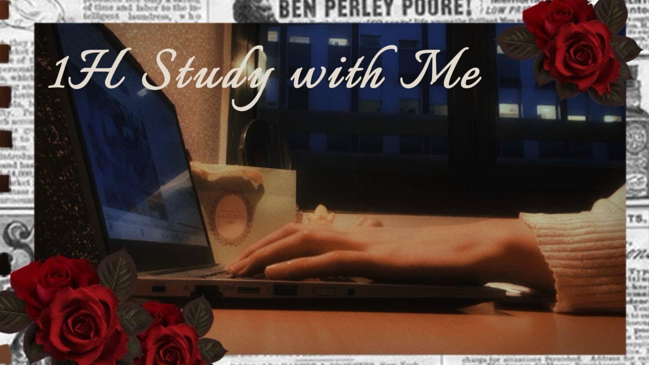 1H STUDY WITH ME in The Classical Mood ♥ | Real Desk Sounds