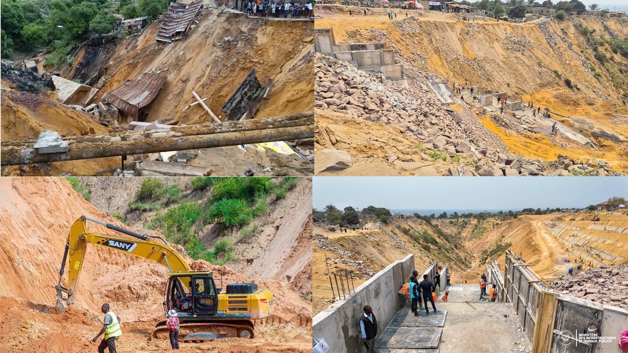 🚧🚨KINSHASA : TRAVAUX ANTI - ÉROSION SUR L'AVENUE MULELE À KINSESO – CHANTIER EN COURS